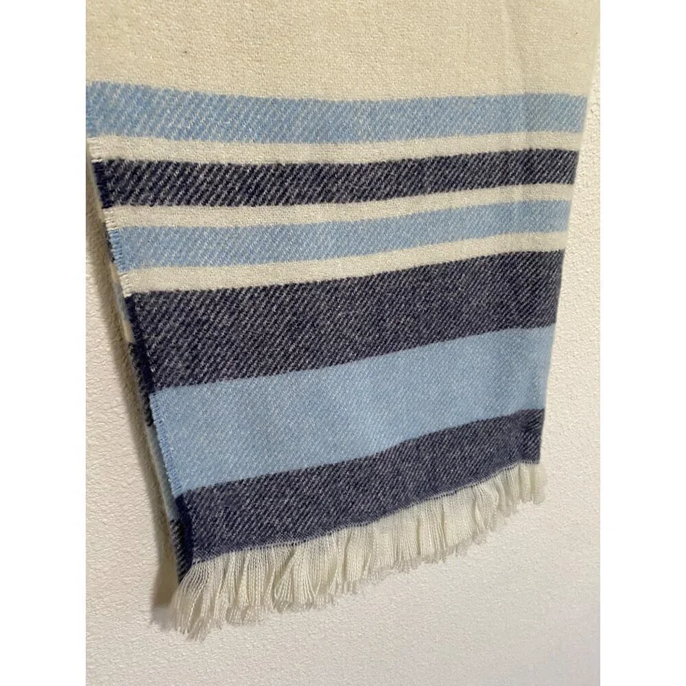 Tommy Hilfiger Faux Cashmere Throw Blanket 50x70, Multicolor Fringe